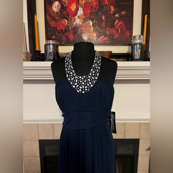 Pompous Studio Navy Blue & Jewled Dress - Picture 3 of 5